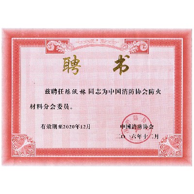 Member of Fire Material Branch of China Fire Protection Association
